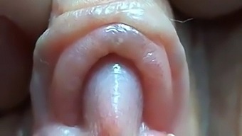 Girl Masturbating With Big Clit And Labia Lips