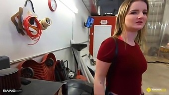 Pov Video Of A Big Cock Blonde Giving A Blowjob To A Mechanic