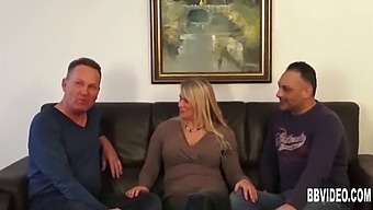 German Milf With Big Breasts Gets Double Penetrated In A Hardcore Threesome