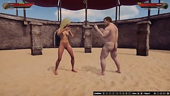 Ethan And Faye Engage In A Nude Fight In Naked Fighter 3d