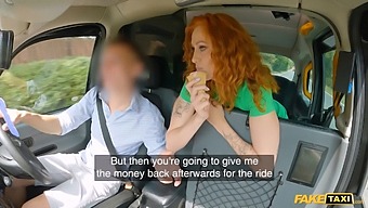 Pov View Of A Redhead With Big Tits Gets Pounded In A Taxi