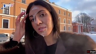 Stunning Woman Flaunts Facial In Public To Earn A Bounty From An Unknown Individual - Cumwalk