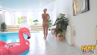 Fake Hostel: Nathaly Cherie, A Milf With Big Tits, Gets Anal Pounded By A Well-Endowed Man By The Pool