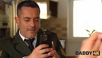 Top-Notch Euro Sex With A Teen Bombshell And A Soldier